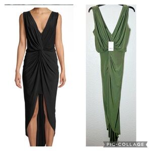 NWT Revolve Misa Los Angeles Leza Gathered Crossover Jersey HighLow Dress